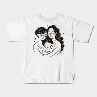 Two moms Kids T-Shirt